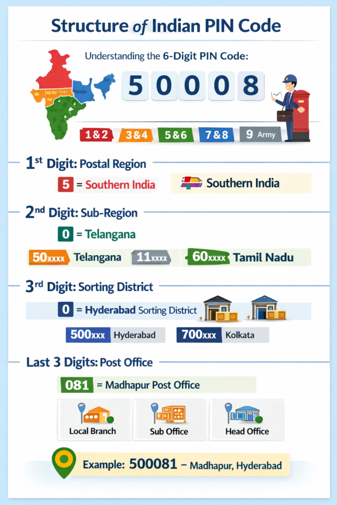 Indian PIN Code Structure